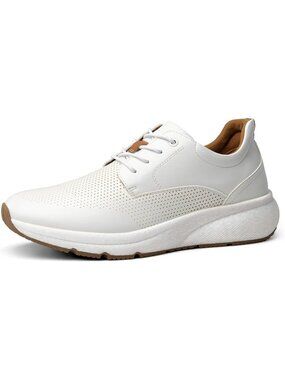 Bruno Marc Men's White Round Toe Cushioned Kinetic Foam Midsole Sneakers
